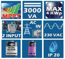 Inwerter do systemów autonomicznych LEONARDO-4KWp-3000-48V - RMS Polska